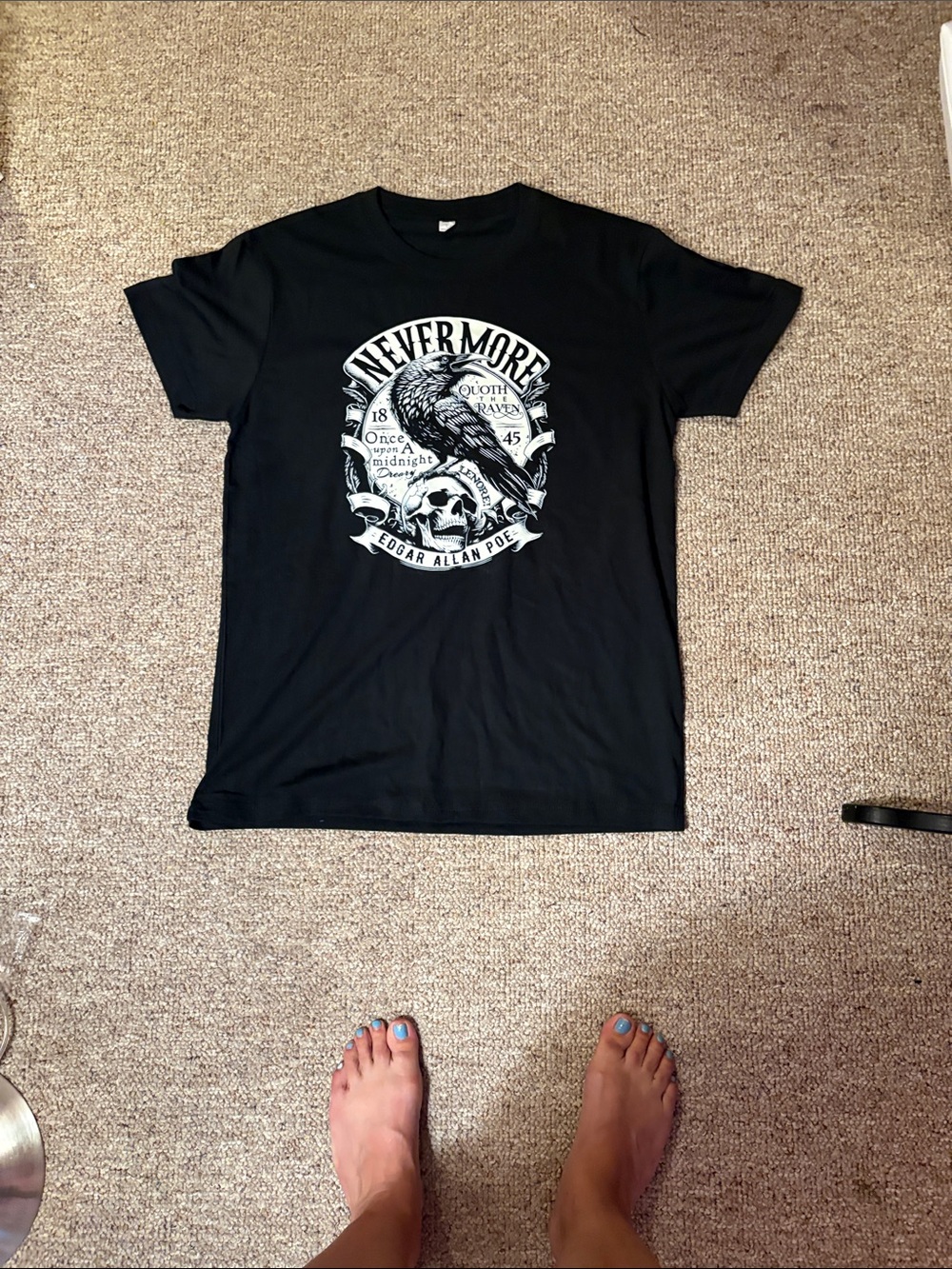 Nevermore Raven Graphic Tee - Black